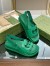 Gucci Slingback Interlocking G Sandals in Green Leather
