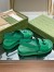Gucci Slingback Interlocking G Sandals in Green Leather