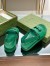Gucci Slingback Interlocking G Sandals in Green Leather