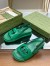 Gucci Slingback Interlocking G Sandals in Green Leather
