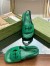 Gucci Slingback Interlocking G Sandals in Green Leather
