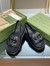 Gucci Slingback Interlocking G Sandals in Black Leather