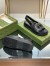 Gucci Slingback Interlocking G Sandals in Black Leather