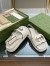 Gucci Slingback Interlocking G Sandals in White Leather