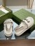 Gucci Slingback Interlocking G Sandals in White Leather