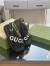 Gucci Slingback Sandals in Black Leather with White Logo