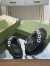 Gucci Slingback Sandals in Black Leather with White Logo
