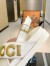 Gucci Slingback Sandals in White Leather with Gold Logo