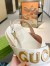 Gucci Slingback Sandals in White Leather with Gold Logo