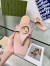 Gucci Blondie Thong Sandals in Pink Leather