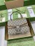 Gucci Dionysus Small Top Handle Bag in GG Canvas with Taupe Suede