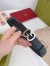 Gucci GG Buckle Belt 30MM in Black Leather