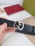 Gucci GG Buckle Belt 30MM in Black Leather
