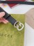 Gucci GG Buckle Belt 30MM in Black Leather