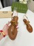 Gucci Double G Thong Sandals in Brown Leather