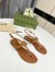 Gucci Double G Thong Sandals in Brown Leather