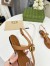 Gucci Double G Thong Sandals in Brown Leather