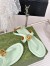 Gucci Double G Thong Sandals in Light Green Leather
