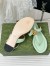 Gucci Double G Thong Sandals in Light Green Leather