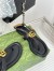 Gucci Double G Thong Sandals in Black Leather