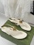 Gucci Double G Thong Sandals in White Leather