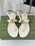 Gucci Double G Thong Sandals in White Leather