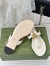Gucci Double G Thong Sandals in White Leather