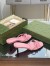 Gucci Slide Sandas in Pink Leather with Bamboo Heel