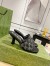 Gucci Slide Sandas 75mm in Black Mesh with Crystal