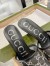 Gucci Slide Sandas 75mm in Black Mesh with Crystal