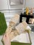 Gucci Slide Sandas 75mm in Beige Mesh with Crystal
