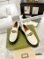 Gucci Women's Lug Sole Loafers in White Leather with Enameled G