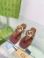 Gucci Blondie Thong Sandals in Beige GG Supreme Canvas
