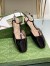 Gucci T-strap Ballet Flats in Black Patent Calfskin