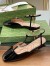 Gucci T-strap Ballet Flats in Black Patent Calfskin