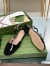 Gucci T-strap Ballet Flats in Black Patent Calfskin