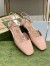 Gucci T-strap Ballet Flats in Light Pink Patent Calfskin