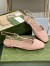 Gucci T-strap Ballet Flats in Light Pink Patent Calfskin