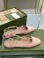 Gucci T-strap Ballet Flats in Light Pink Patent Calfskin