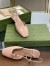 Gucci T-strap Ballet Flats in Light Pink Patent Calfskin