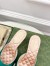 Gucci Horsebit Mules in Green Satin with Crystals