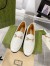 Gucci Women's Jordaan Loafers in White Leather with Crystals