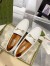 Gucci Women's Jordaan Loafers in White Leather with Crystals