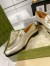 Gucci Women's Jordaan Loafers in Gold Metallic Leather with Crystals