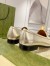 Gucci Women's Jordaan Loafers in Gold Metallic Leather with Crystals