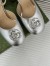 Gucci Platform Pumps in Silver Metallic Lether with Crystals G