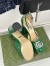 Gucci Platform Pumps in Green Patent Lether with Crystals G