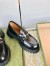 Gucci Women's Horsebit Loafers in Noir Leather with Lug Sole