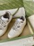 Gucci Women's Sneakers in White Distressed Effect Leather