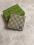 Gucci Bi-fold Wallet in Beige Supreme Canvas with Blue Interior